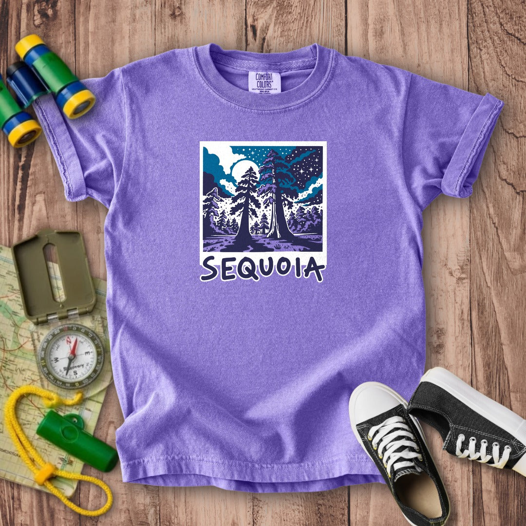 Sequoia at Night Kids Cotton T-Shirt