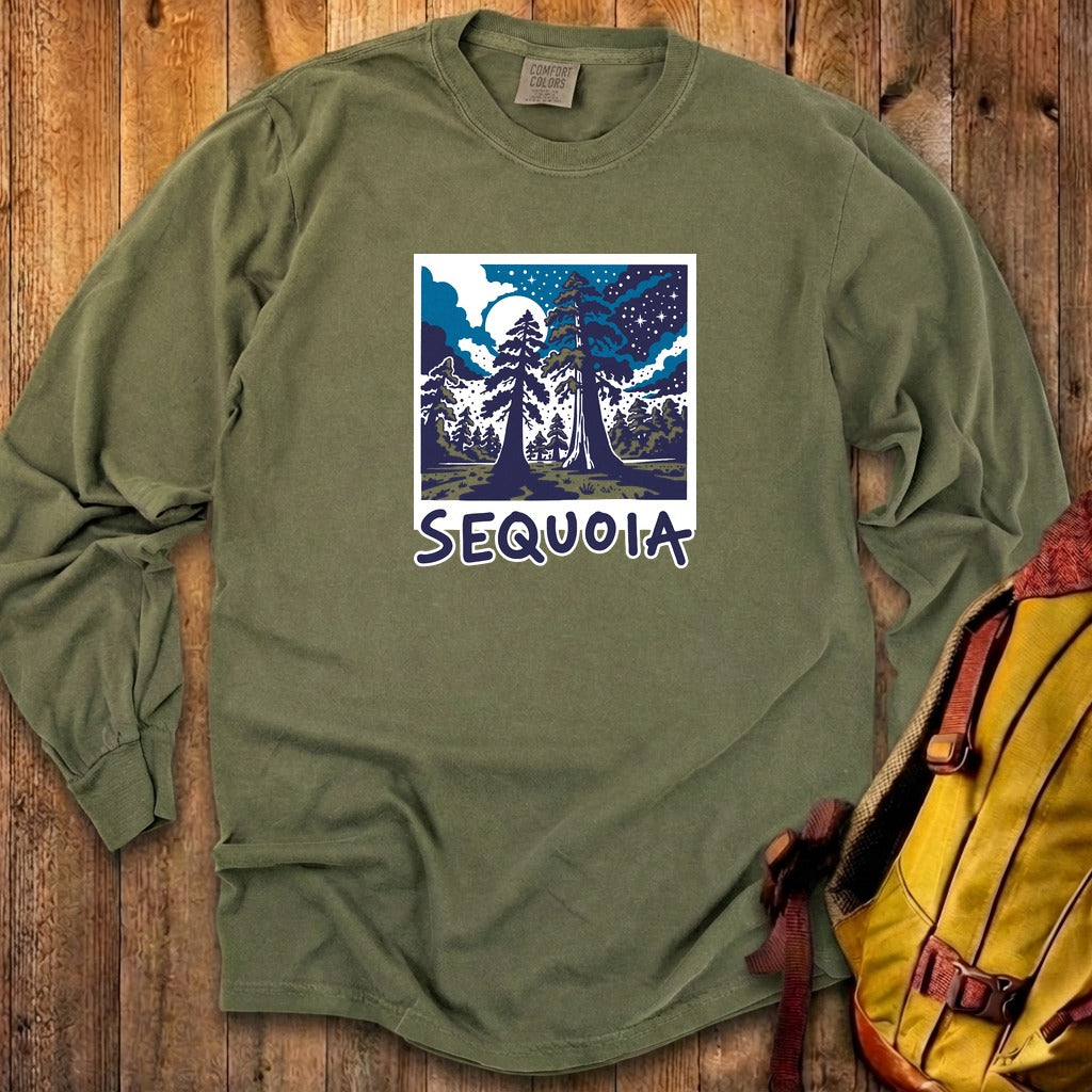 Sequoia at Night Cotton Long Sleeve