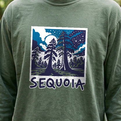 Sequoia at Night Cotton Long Sleeve