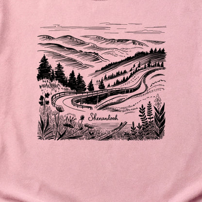 Shenandoah Line Drawing Cotton T-Shirt