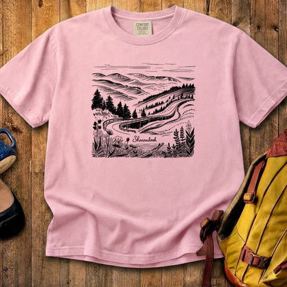 Shenandoah Line Drawing Cotton T-Shirt