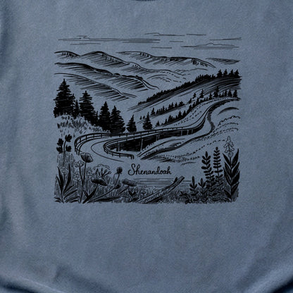 Shenandoah Line Drawing Cotton T-Shirt