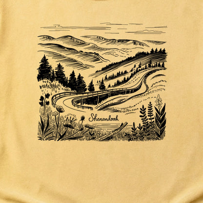 Shenandoah Line Drawing Cotton T-Shirt