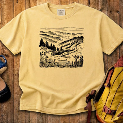 Shenandoah Line Drawing Cotton T-Shirt