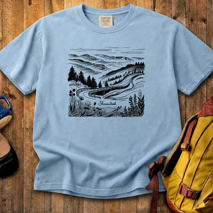 Shenandoah Line Drawing Cotton T-Shirt