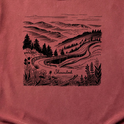 Shenandoah Line Drawing Cotton T-Shirt