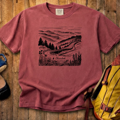 Shenandoah Line Drawing Cotton T-Shirt