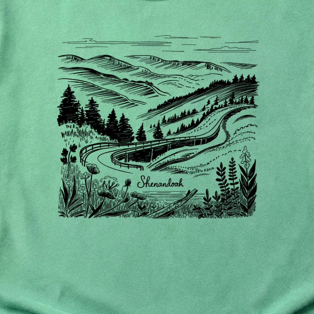 Shenandoah Line Drawing Cotton T-Shirt
