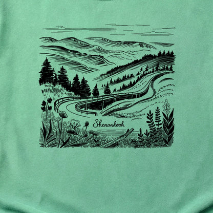 Shenandoah Line Drawing Cotton T-Shirt