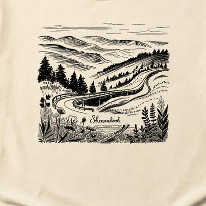 Shenandoah Line Drawing Cotton T-Shirt