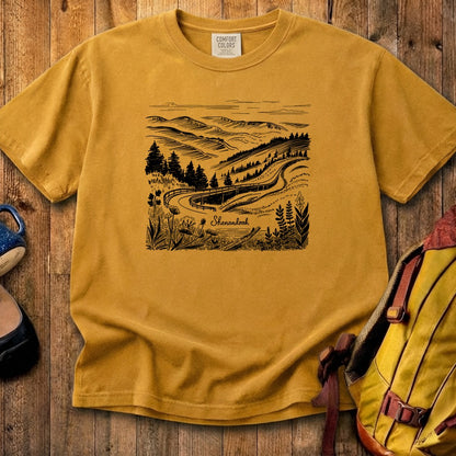 Shenandoah Line Drawing Cotton T-Shirt