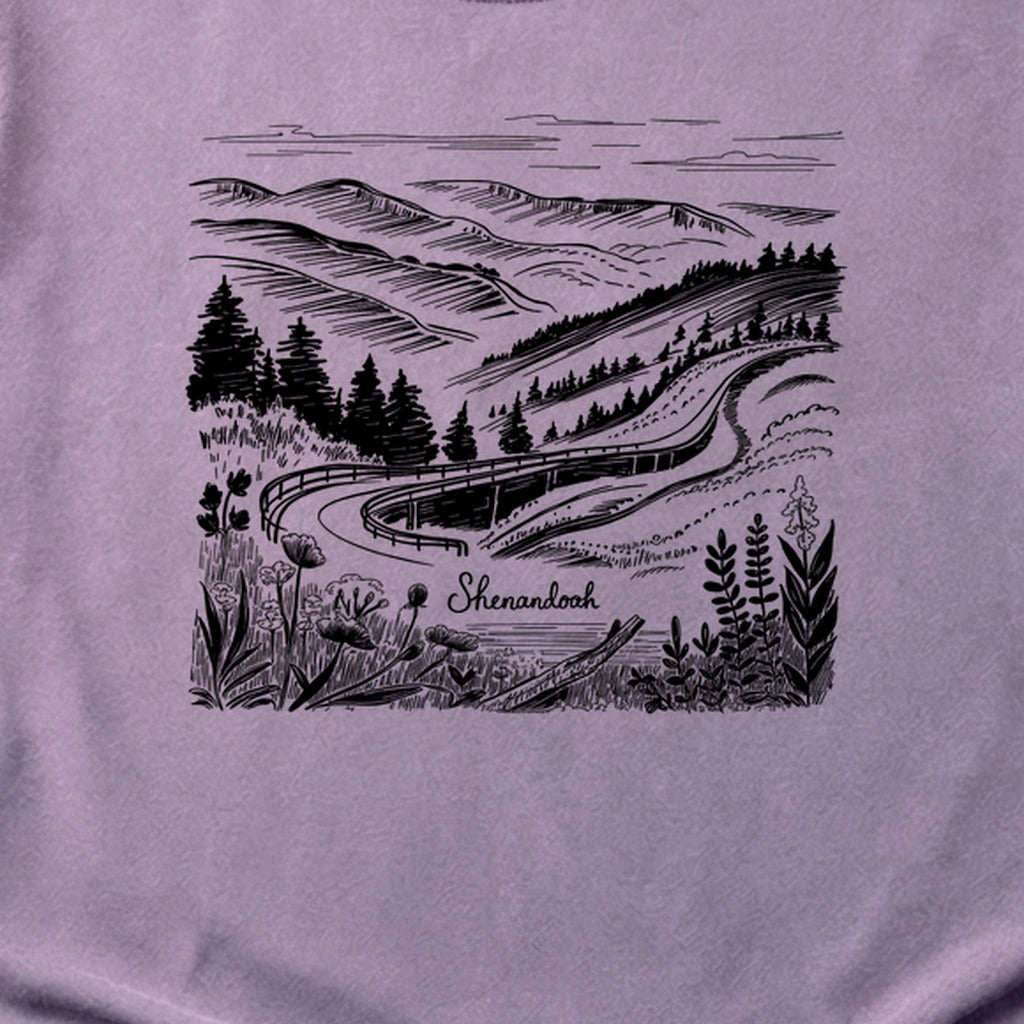 Shenandoah Line Drawing Cotton T-Shirt