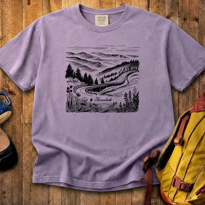 Shenandoah Line Drawing Cotton T-Shirt