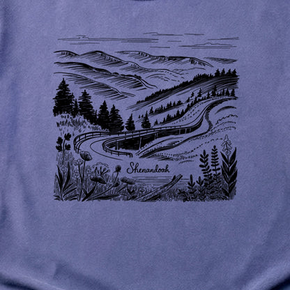 Shenandoah Line Drawing Cotton T-Shirt