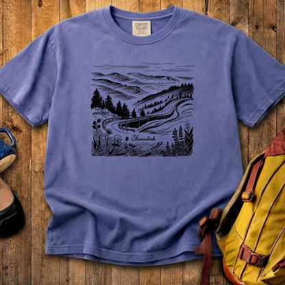 Shenandoah Line Drawing Cotton T-Shirt