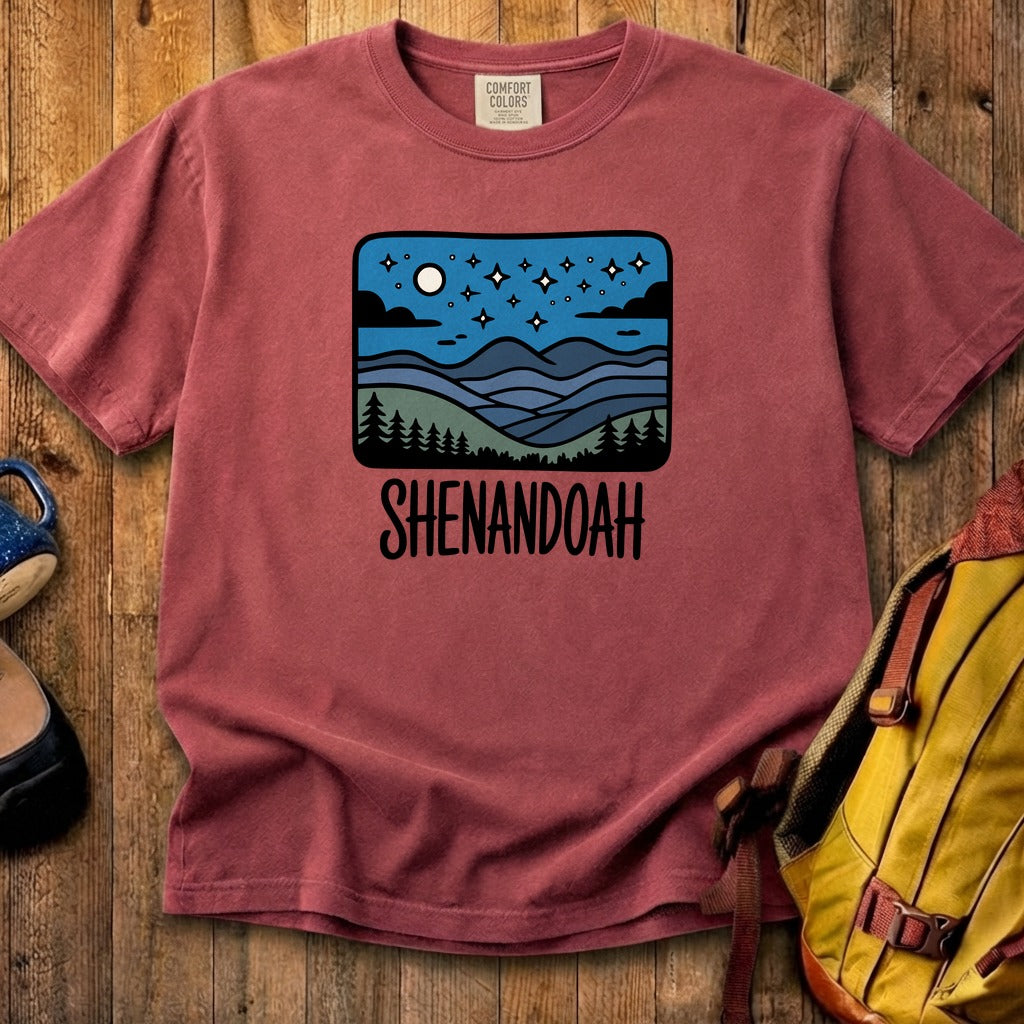 Shenandoah at Night Cotton T-Shirt