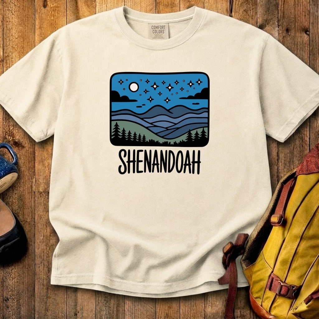 Shenandoah at Night Cotton T-Shirt