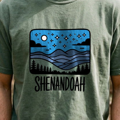Shenandoah at Night Cotton T-Shirt