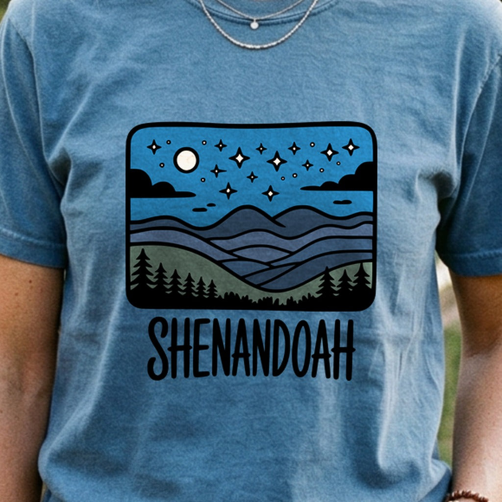 Shenandoah at Night Cotton T-Shirt