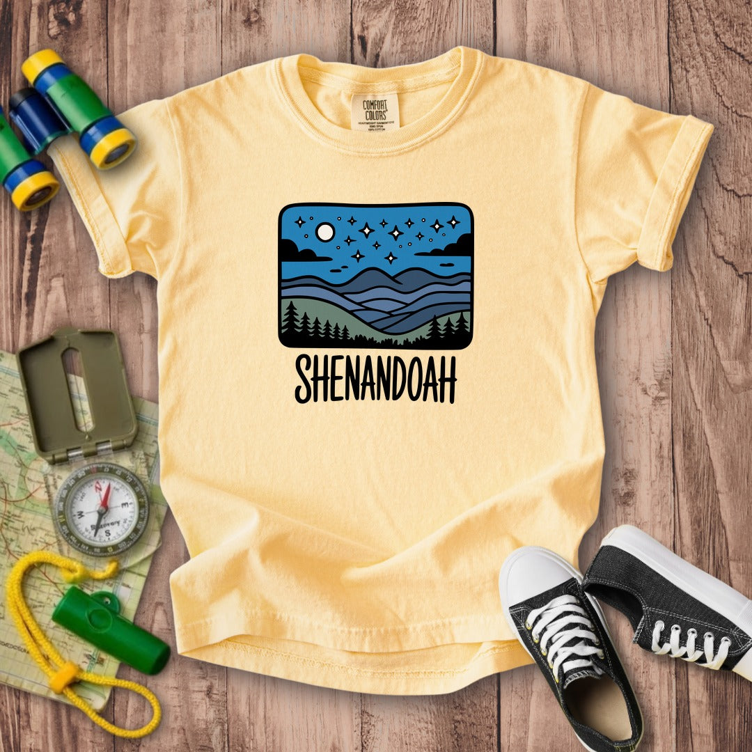 Shenandoah at Night Kids Cotton T-Shirt