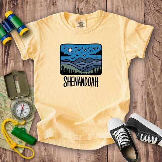 Shenandoah at Night Kids Cotton T-Shirt