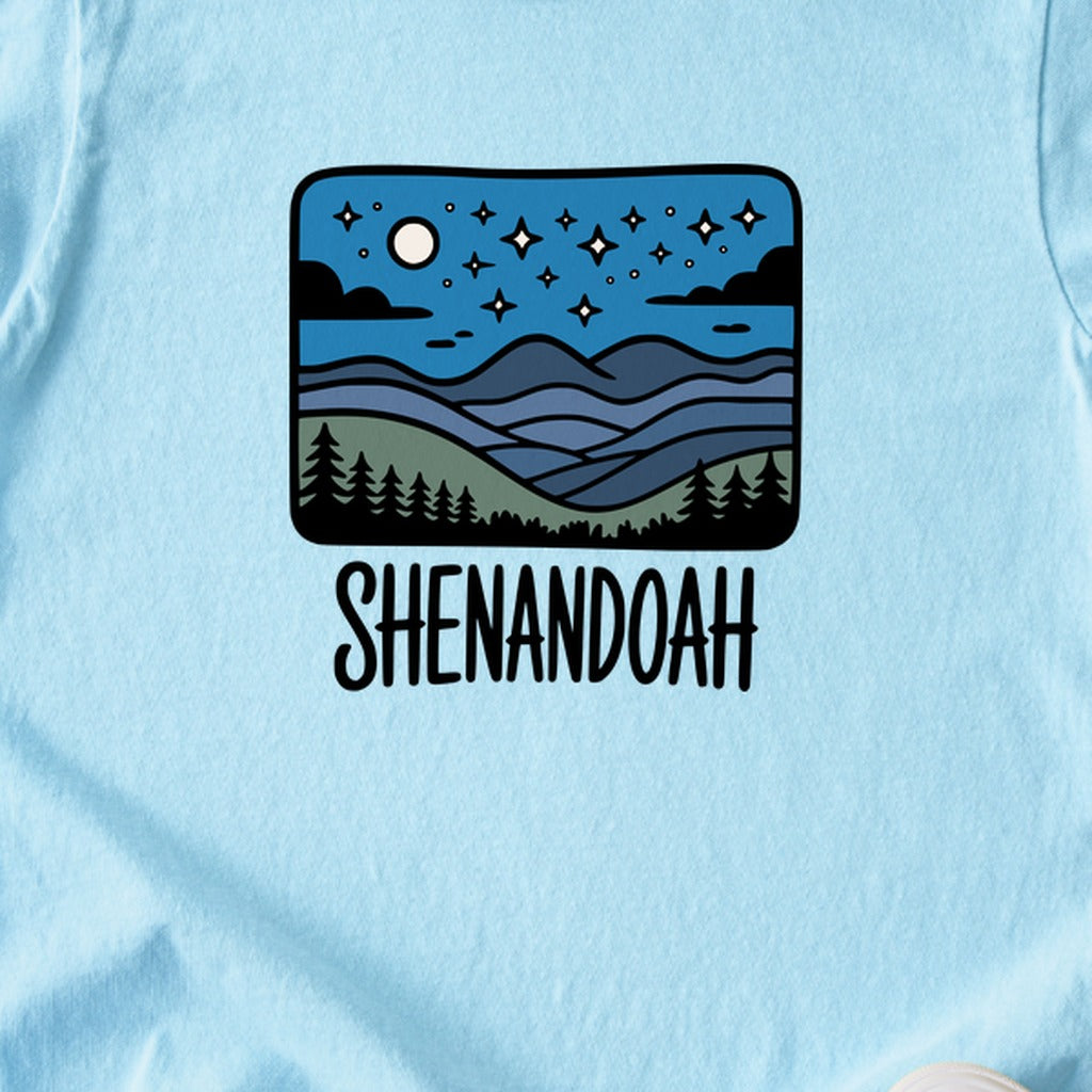 Shenandoah at Night Kids Cotton T-Shirt