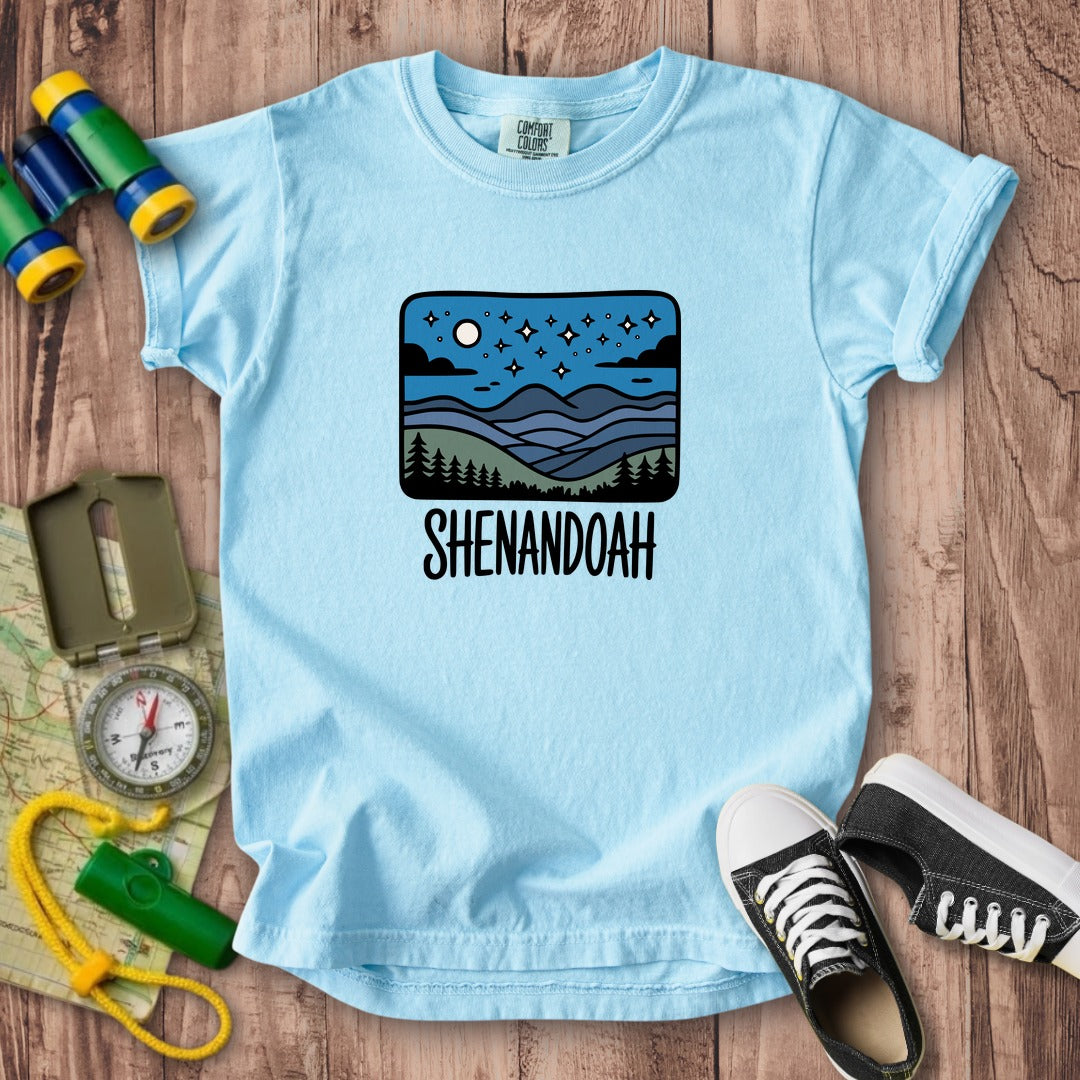 Shenandoah at Night Kids Cotton T-Shirt