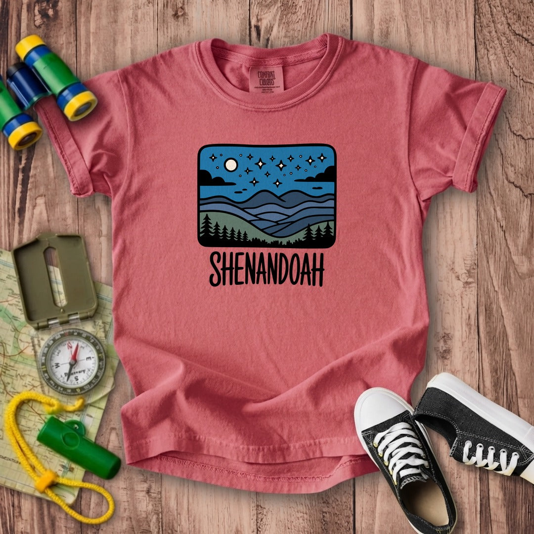Shenandoah at Night Kids Cotton T-Shirt