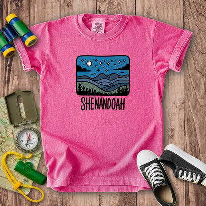 Shenandoah at Night Kids Cotton T-Shirt