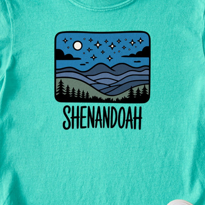 Shenandoah at Night Kids Cotton T-Shirt