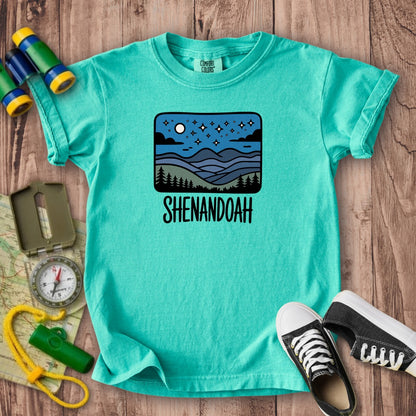 Shenandoah at Night Kids Cotton T-Shirt