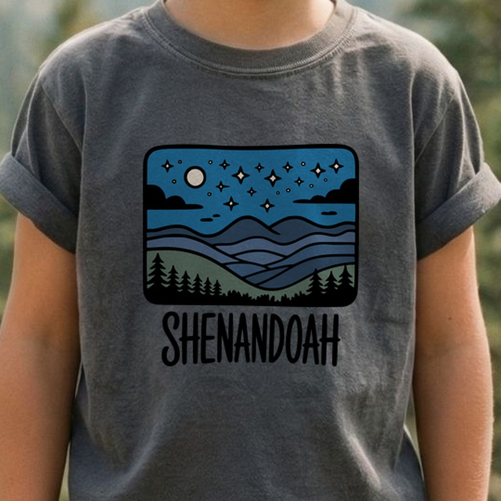 Shenandoah at Night Kids Cotton T-Shirt