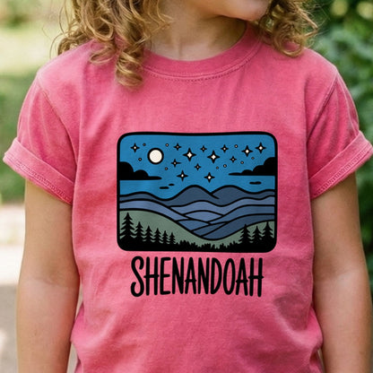 Shenandoah at Night Kids Cotton T-Shirt