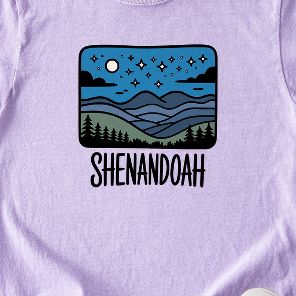 Shenandoah at Night Kids Cotton T-Shirt