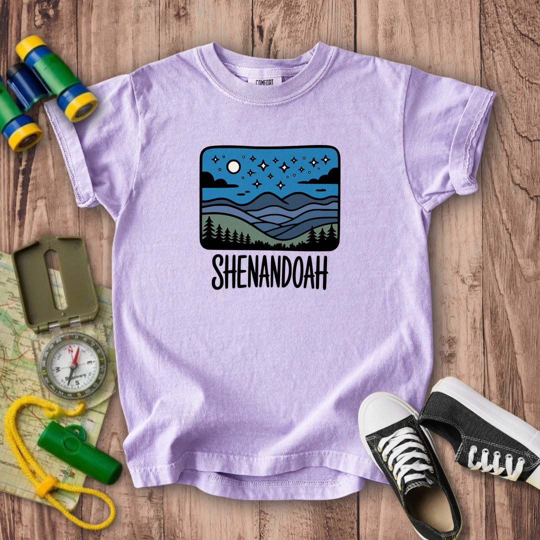Shenandoah at Night Kids Cotton T-Shirt