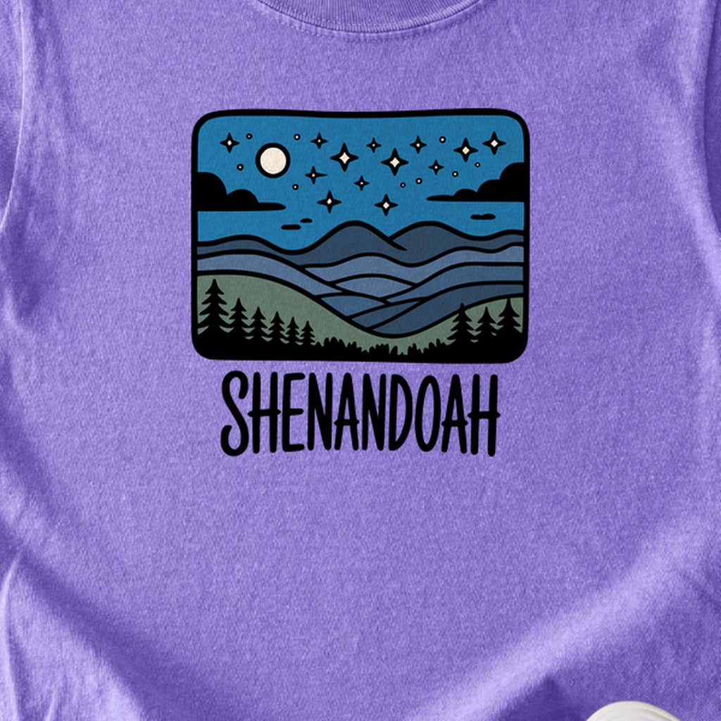 Shenandoah at Night Kids Cotton T-Shirt