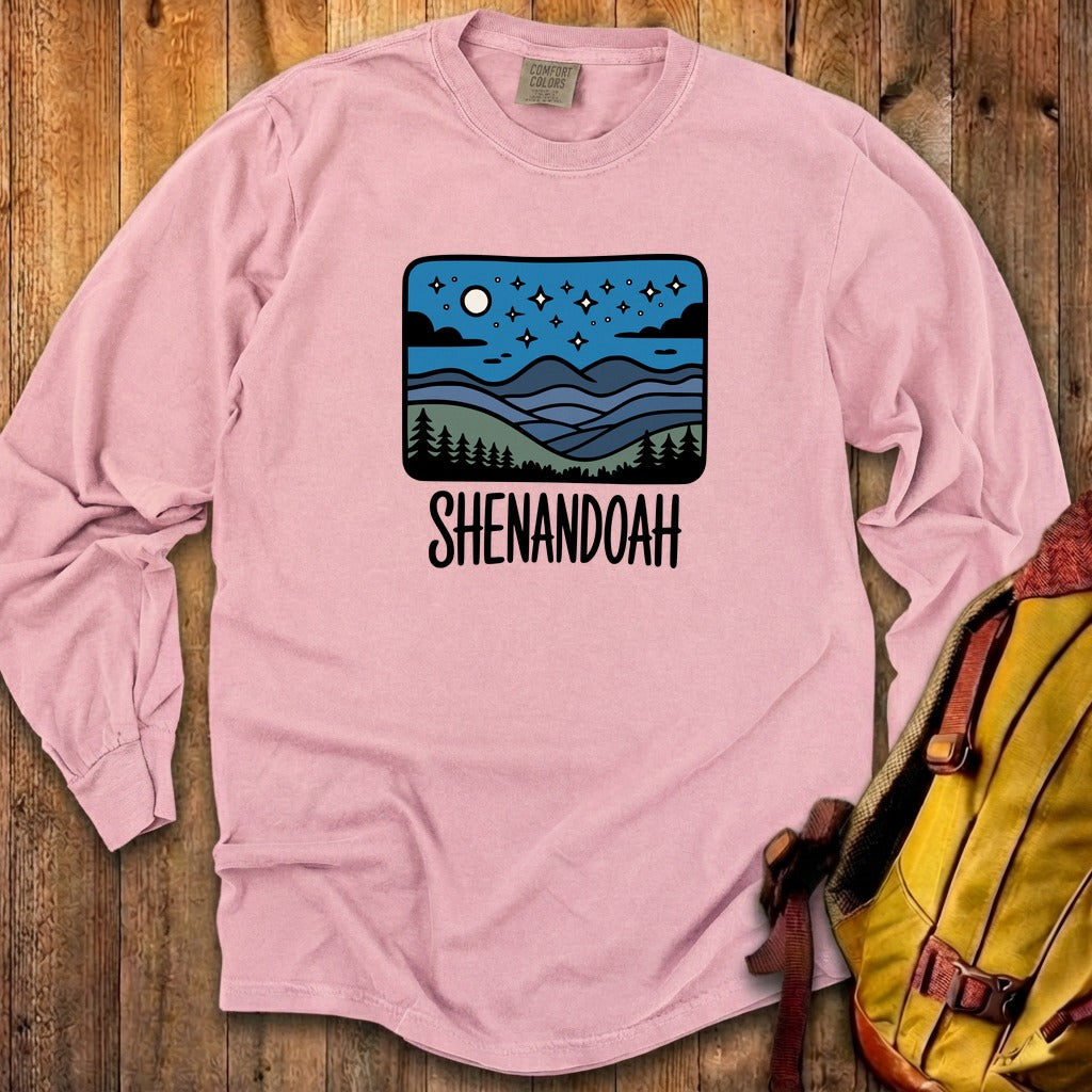 Shenandoah at Night Cotton Long Sleeve