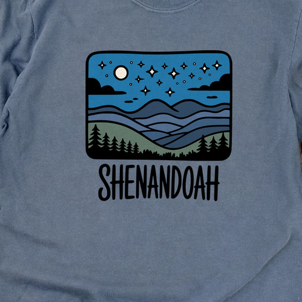 Shenandoah at Night Cotton Long Sleeve