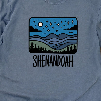 Shenandoah at Night Cotton Long Sleeve