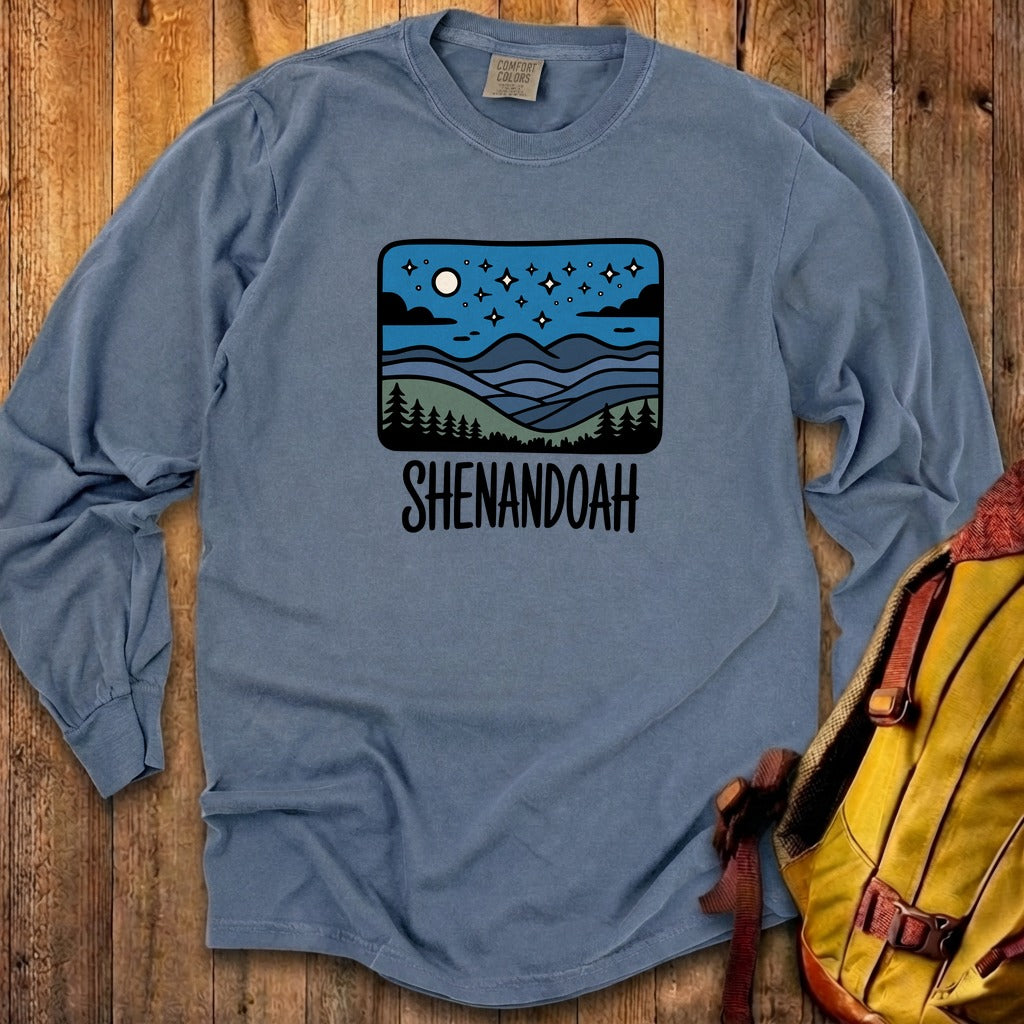 Shenandoah at Night Cotton Long Sleeve
