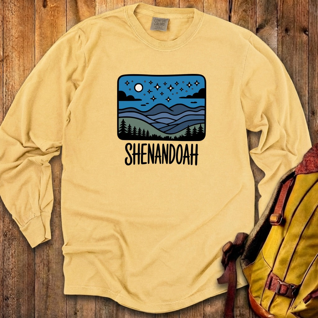 Shenandoah at Night Cotton Long Sleeve