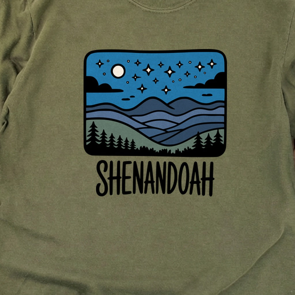 Shenandoah at Night Cotton Long Sleeve