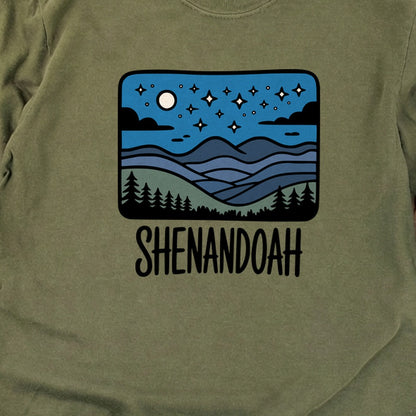 Shenandoah at Night Cotton Long Sleeve