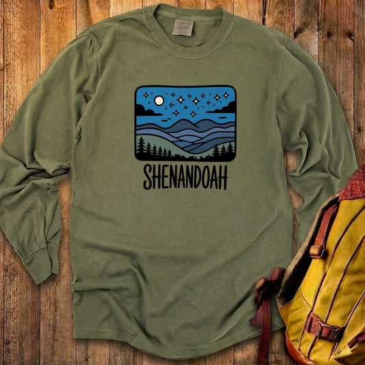 Shenandoah at Night Cotton Long Sleeve