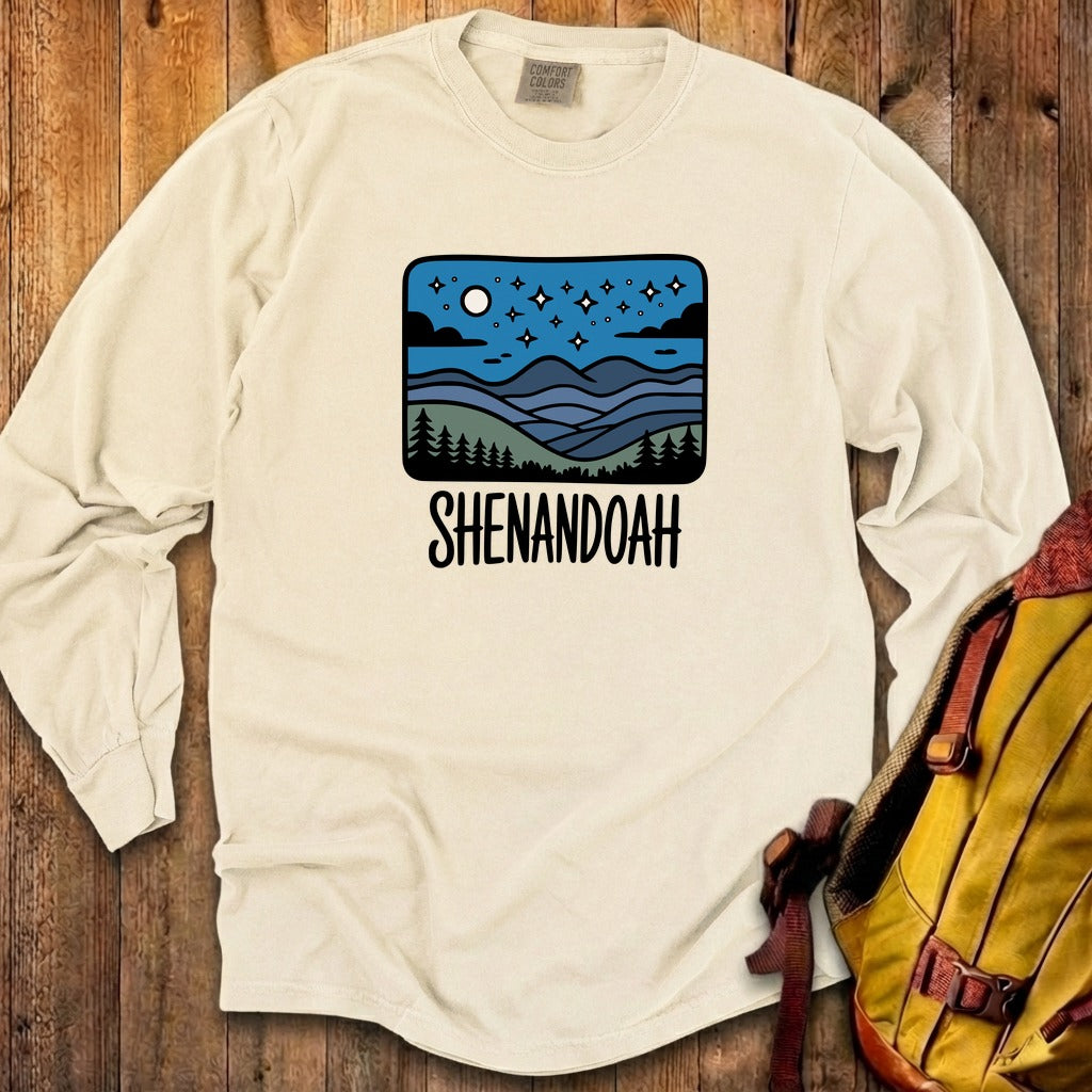 Shenandoah at Night Cotton Long Sleeve