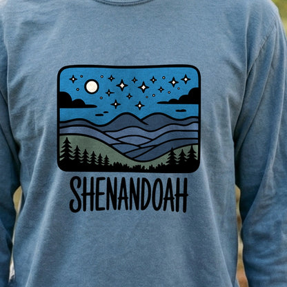 Shenandoah at Night Cotton Long Sleeve