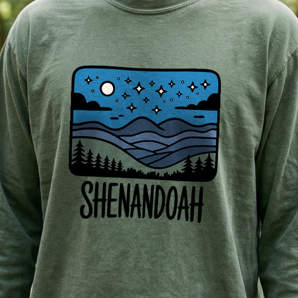 Shenandoah at Night Cotton Long Sleeve
