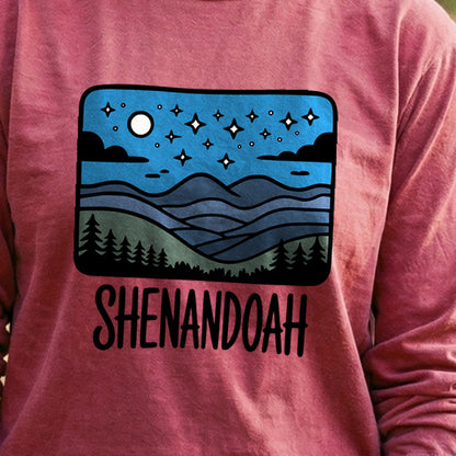 Shenandoah at Night Cotton Long Sleeve