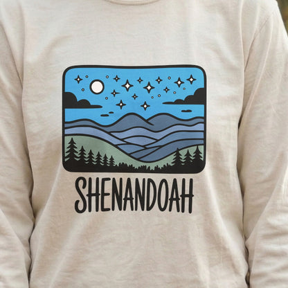 Shenandoah at Night Cotton Long Sleeve
