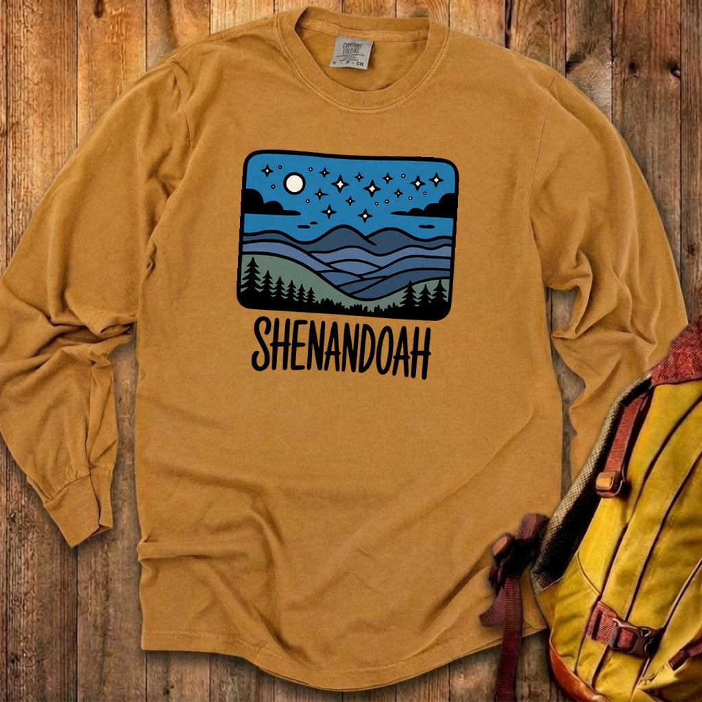 Shenandoah at Night Cotton Long Sleeve